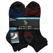 Wholesale - 6pk MEN'S BLACK QUARTER CUSHION SOCKS SIZE 6-12 C/P 48, UPC: 662239071475